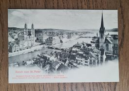 Zürich vom St. Peter, um 1900