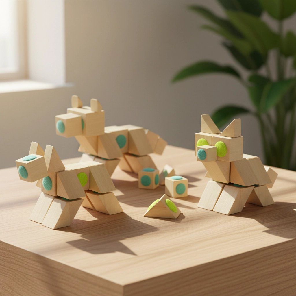 Kit di costruzioni: Blocs de construction en bois-Velcro 3D flexibles-Universal – Nuovo e nell'imballaggio originale da Meyrin venduto da ChiaraMania 2