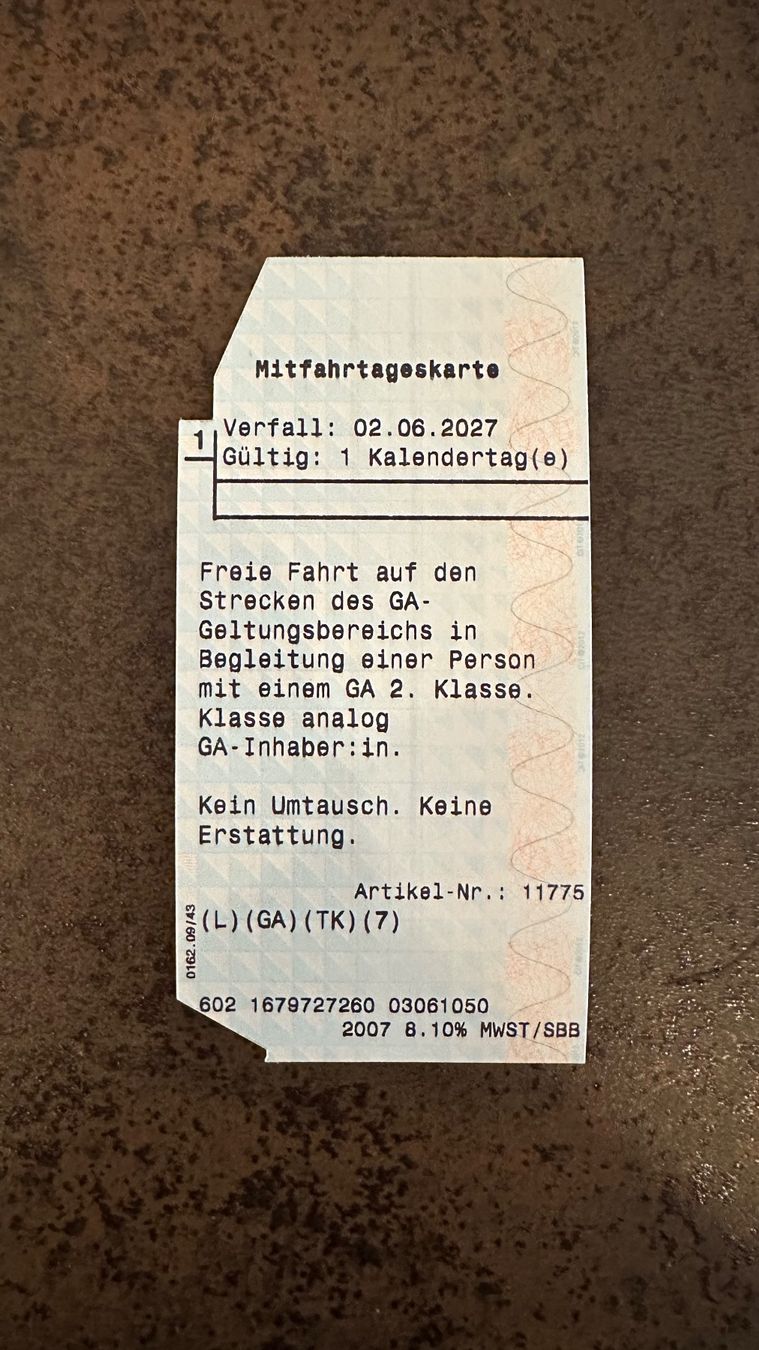 Billets: SBB Mitfahrtageskarte inkl. Gratis-Versand – Neuf avec emballage d'origine à Sursee par tobiaszellweger