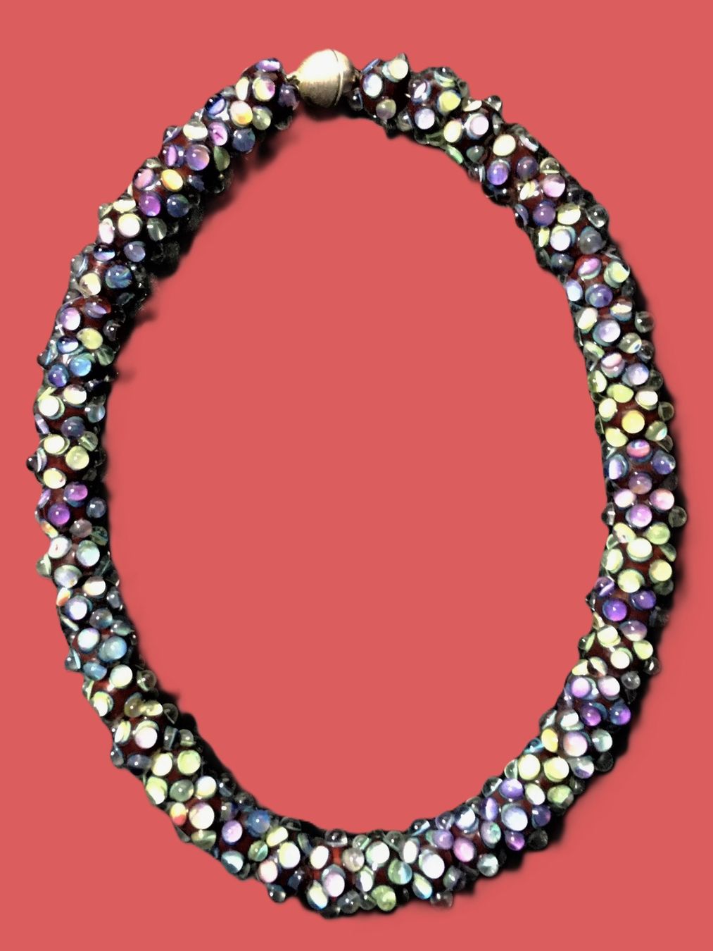 Perlen (unechte): Kette Glasperlen Murano Glas Länge 46 cm Verschluss Silber – Gebraucht aus Wangen b. Olten von Buntgemischt