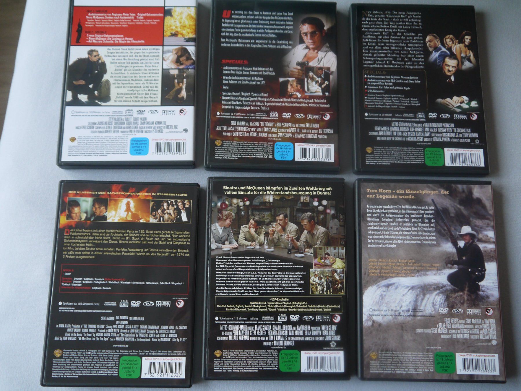 Tutti i DVDs: STEVE McQUEEN COLLECTION - 6 Filme – Usato da Hagendorn venduto da Blaf 3