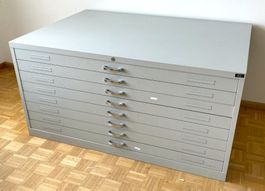 hochwertiger PLANSCHRANK SCHUBLADENSTOCK Metall - wie Lista