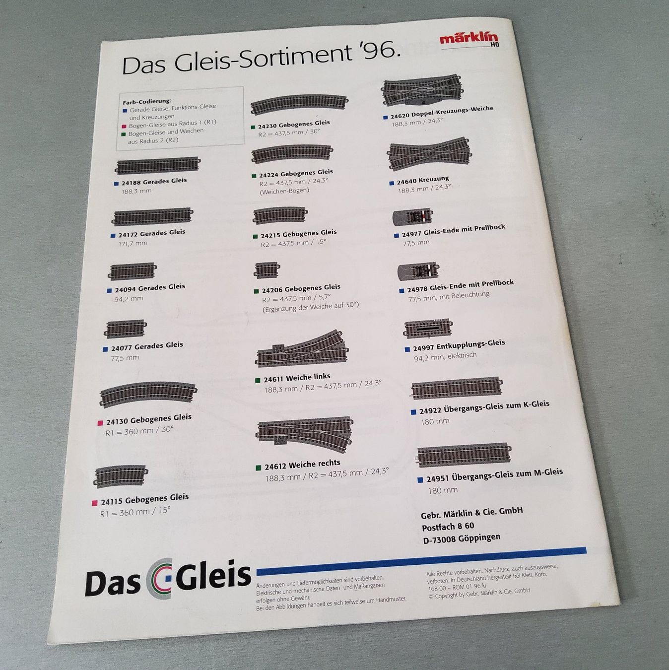 Märklin Documenti: Märklin Prospekt DAS C-GLEIS H0 1996 – Usato da Grüningen venduto da VENOM59 3