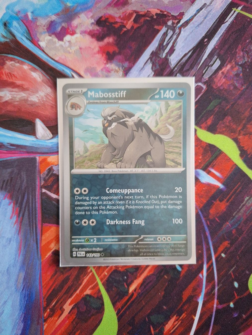 Pokémon Carte collezionabili: Mabosstiff - Reverse Holo - Pokemon Paldea Evolved – Usato da Altstätten SG venduto da GGsGameshop