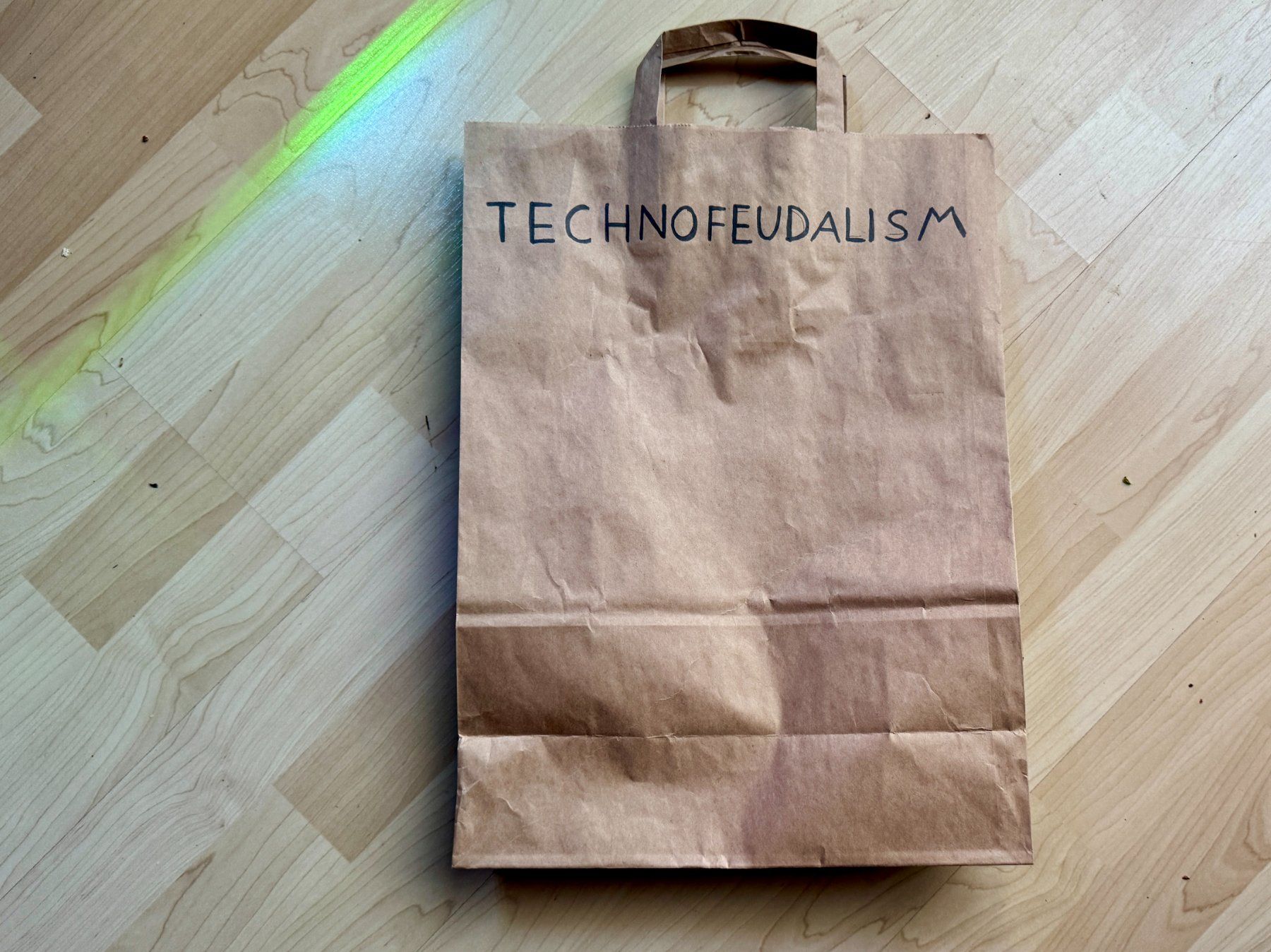 Sacs: Papiertüte "TECHNOFEUDALISM" – D'occasion à Schlieren par Edgar_k 1