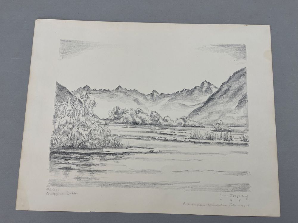 Grafiken & Lithographien: Hans Eppens 1970 LITHOGRAPHIE SIGNIERT NUMMERIERT – Gebraucht aus Gersau von grafik-kunst