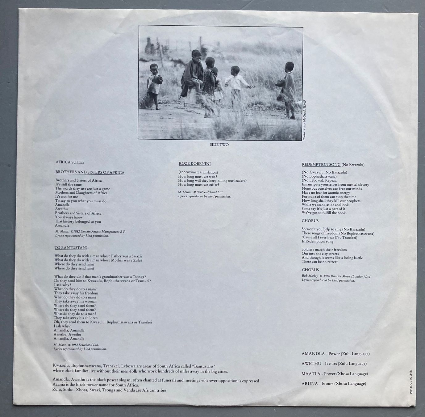 Dischi in vinile: MANFRED MANN'S EARTH BAND - SOMEHERE IN AFRIKA – Usato da Poliez-Pittet venduto da Newtown-Records 2