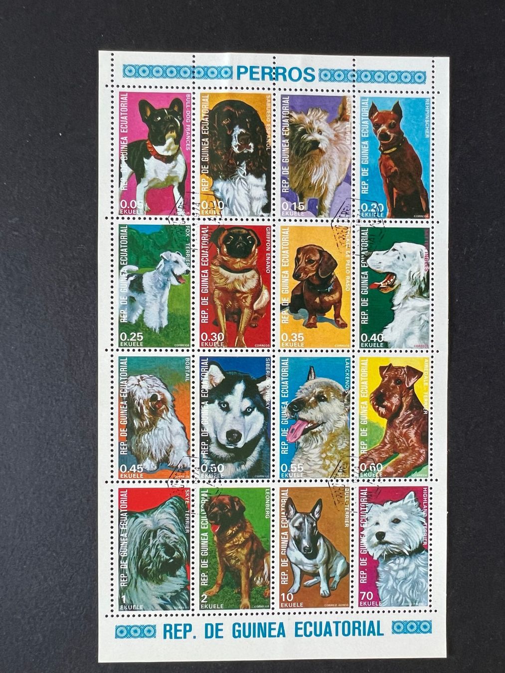 Alle Briefmarken: Guinea Hunde  Block gestempelt  (C267) – Gebraucht aus Hinwil von Sidi4