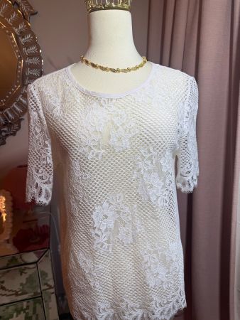 Blouse Claudie Pierlot en dentelle blanche taille 36