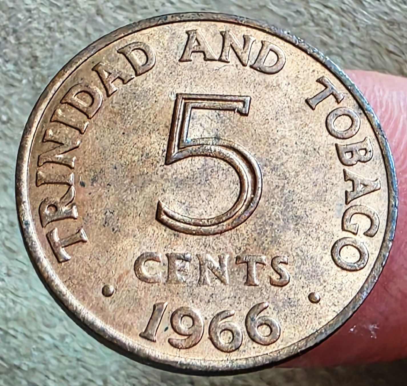 Alle Münzen: TRINIDAD AND TOBAGO 5 CENTS 1966 – Gebraucht aus Winterthur von Creso70
