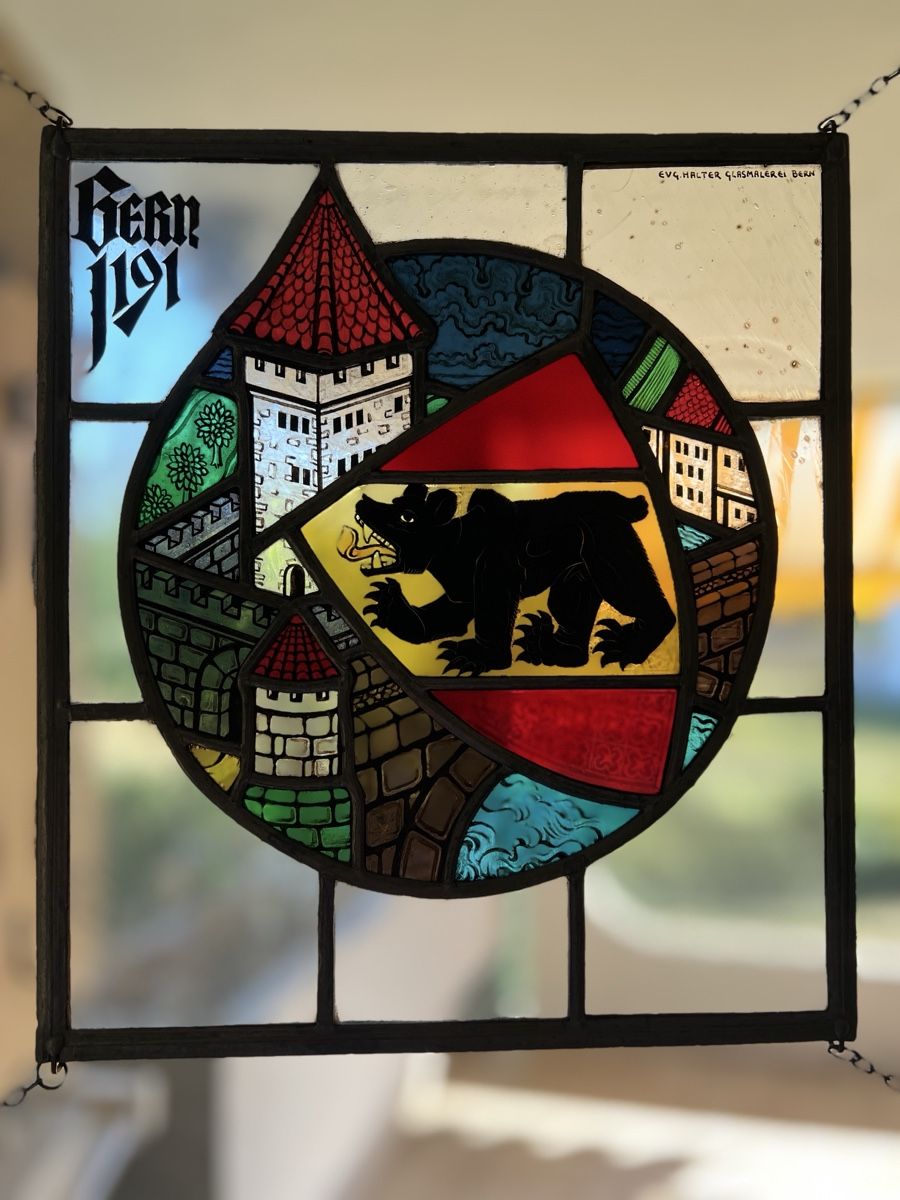 Sonstige Antiquitäten & Kunst: Buntglas Bern 1191 Glasmalerei Halter Bern – Gebraucht aus Neuenegg von Magosaurus