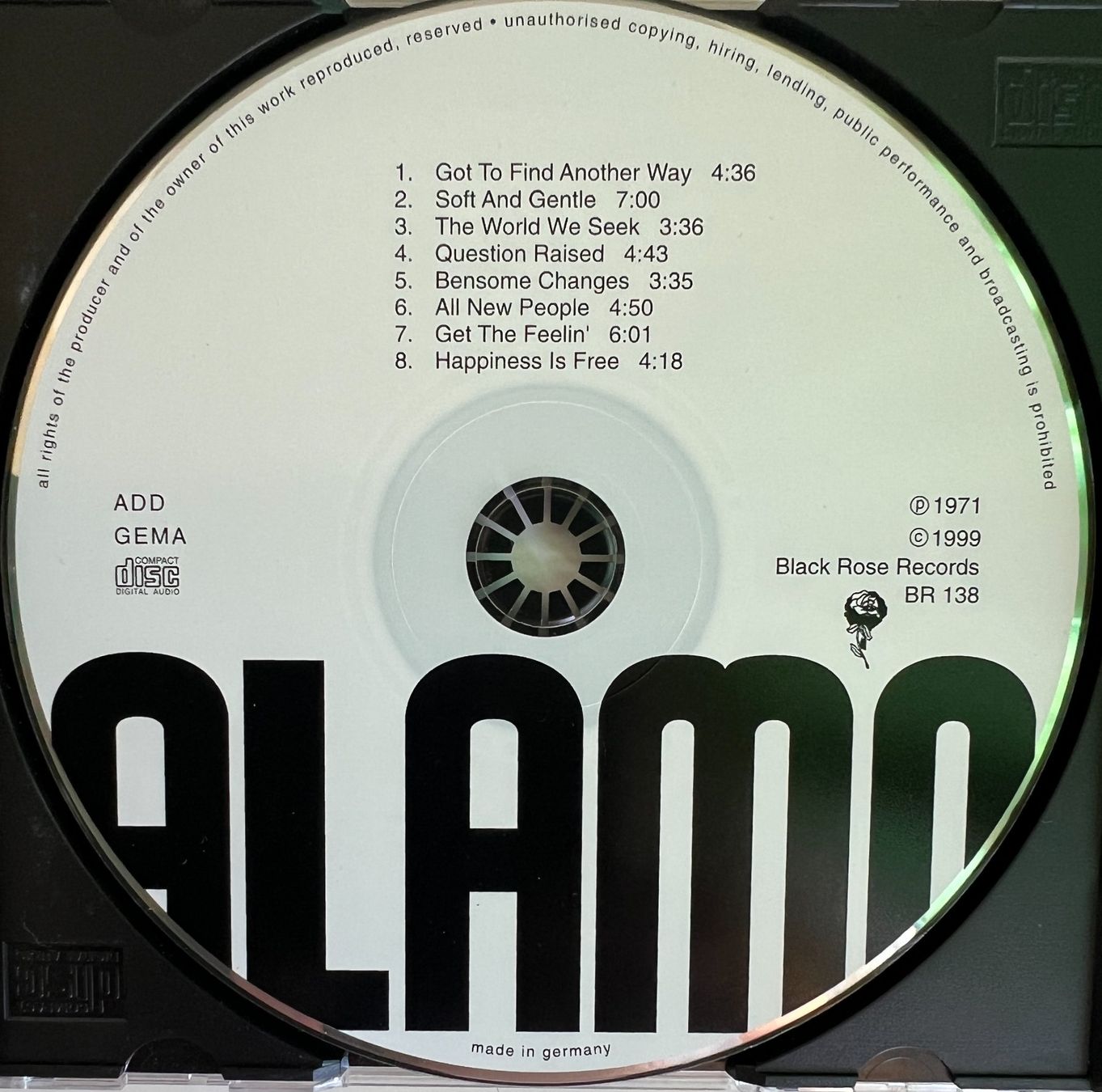 CD: ALAMO / Alamo – Usato da Bischofszell venduto da kustavi 2
