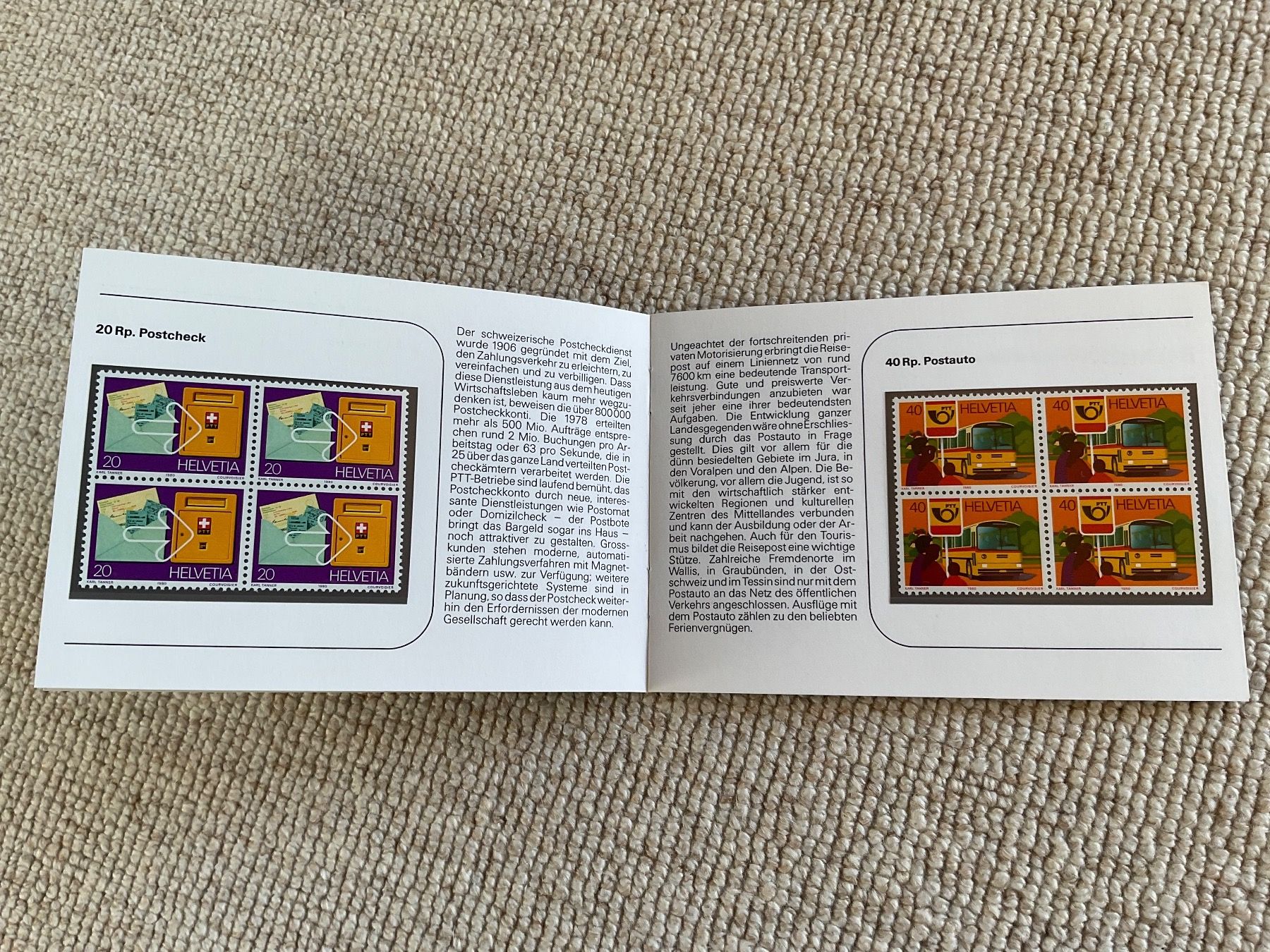 Tutti i francobolli: Briefmarken PTT-Souvenier 1980 – Usato da Steinmaur venduto da Nicorutishauser 2