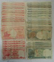 40 Banknoten aus Indonesien: 20 x 100 + 20 x 500 Rupiah