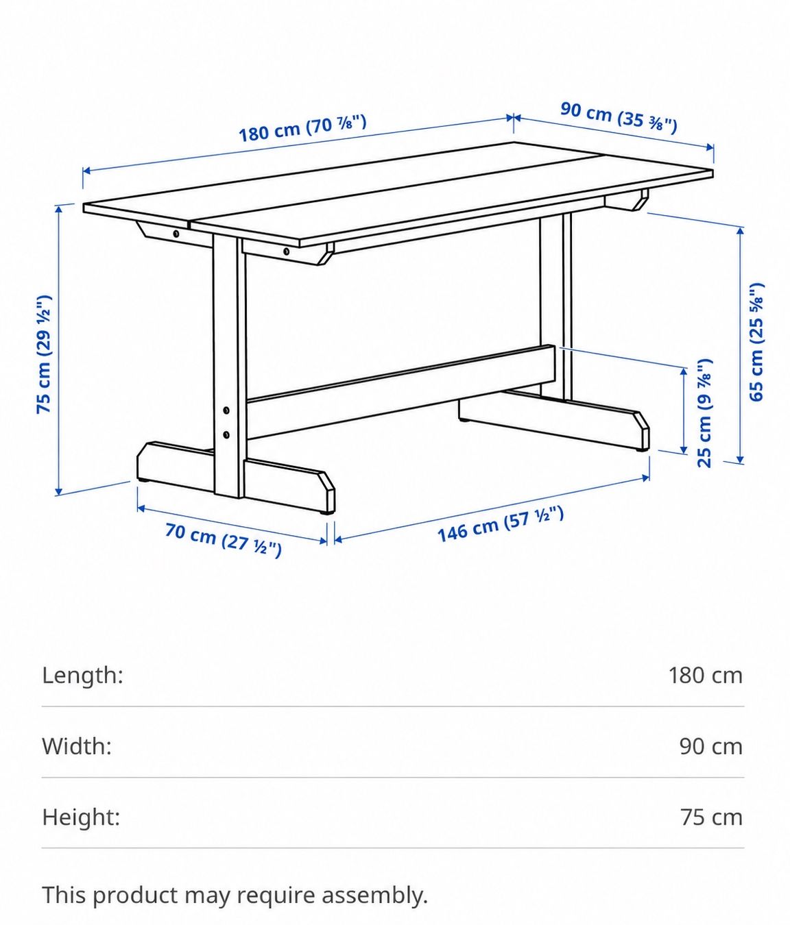 Tavoli: IKEA NACKANÄS dining table – 180 cm – Usato da Aarburg venduto da roc_9n2c 2