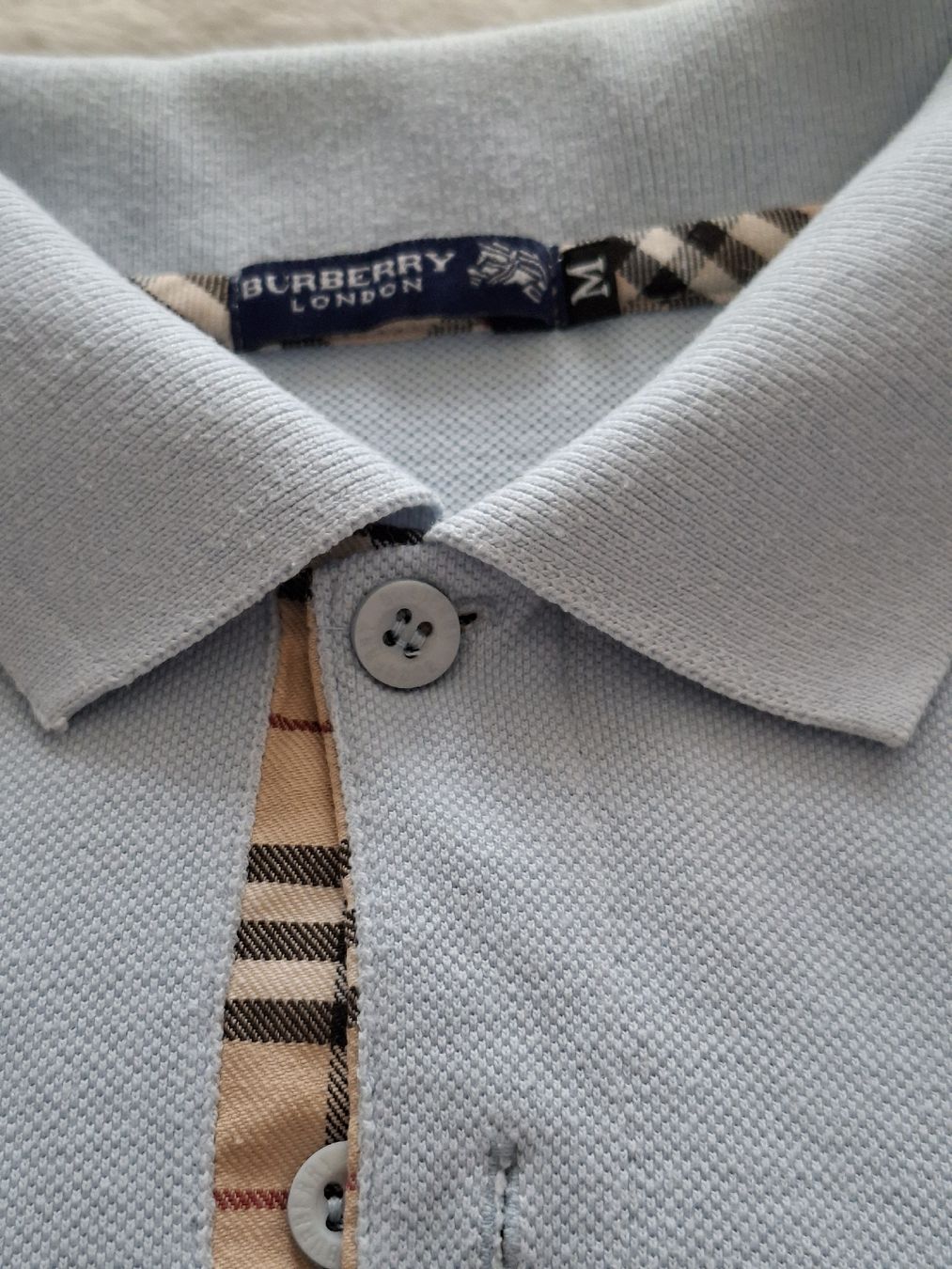 Burberry Magliette Polo: Polo manches longues bleu clair taille M – Usato da Renens VD venduto da ser_j2fn 3