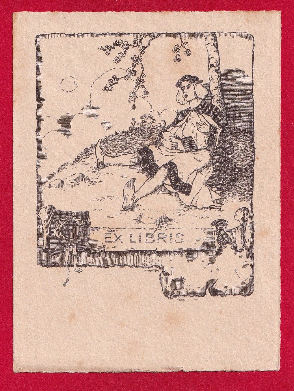 Stiche: EXLIBRIS, LESENDER, BUCH – Gebraucht aus Grüningen von Kartensammler