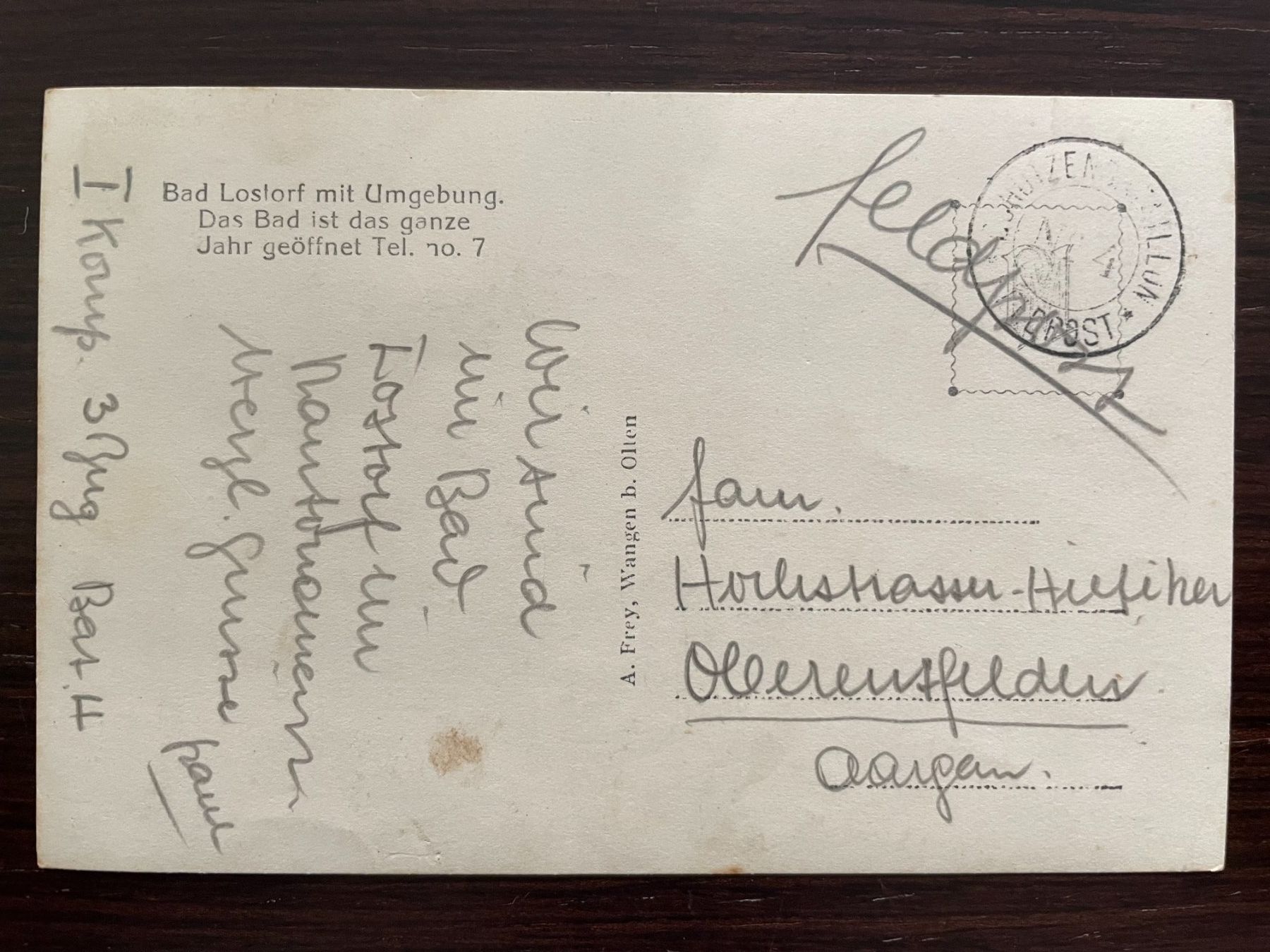 Cartoline postali: BAD LOSTORF bei Olten, Schloss Wartenfels, 3 Ansichtskarten – Usato da Wald ZH venduto da TLILEF 6
