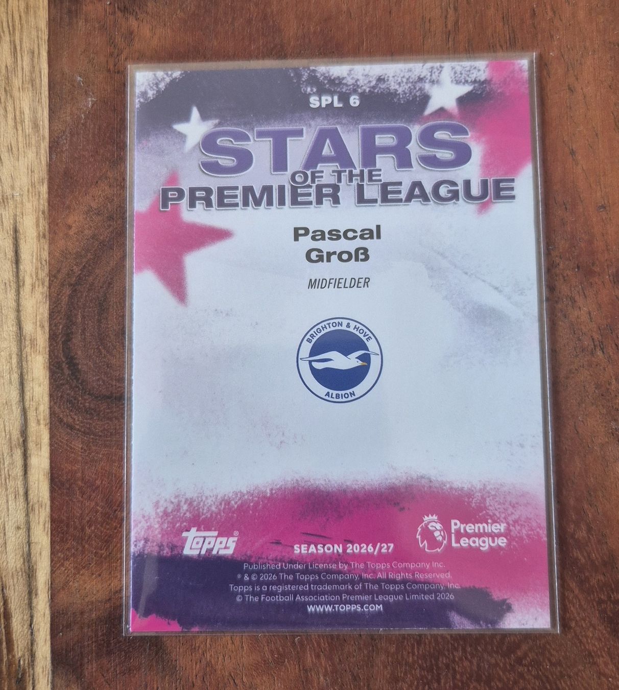 Topps Carte collezionabili: Pascal Gross - Topps Premier League 26/27 SPL6 – Nuovo (secondo la descrizione) da Genève venduto da RazenGan_777 1