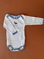 Petit Bateau Langarm-Body Gr. 6M/67cm weiß