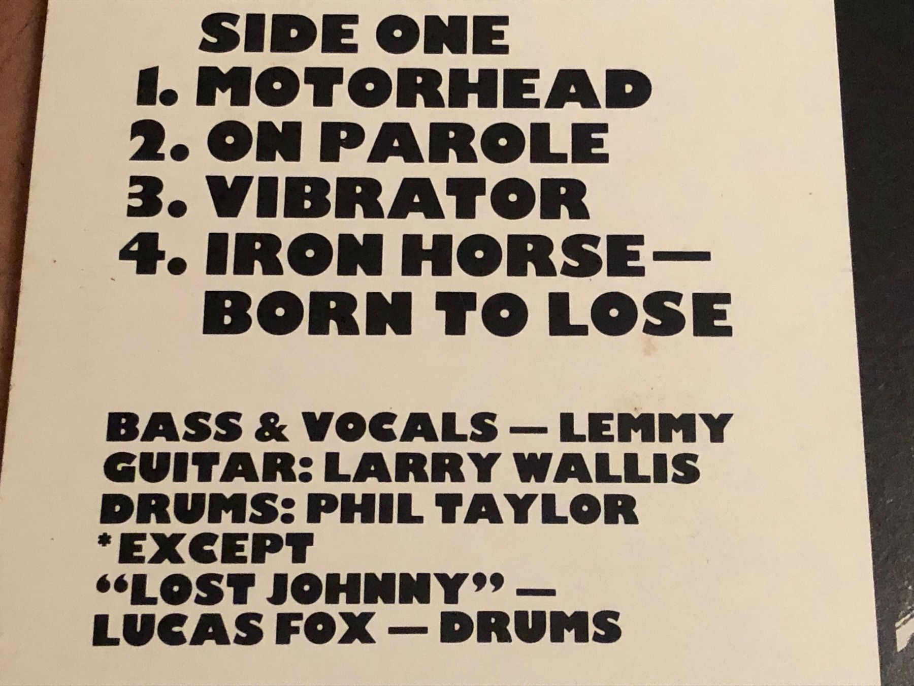 Dischi in vinile: MOTÖRHEAD. 1979. On Parole – Usato da Faulensee venduto da Mizuno06 4