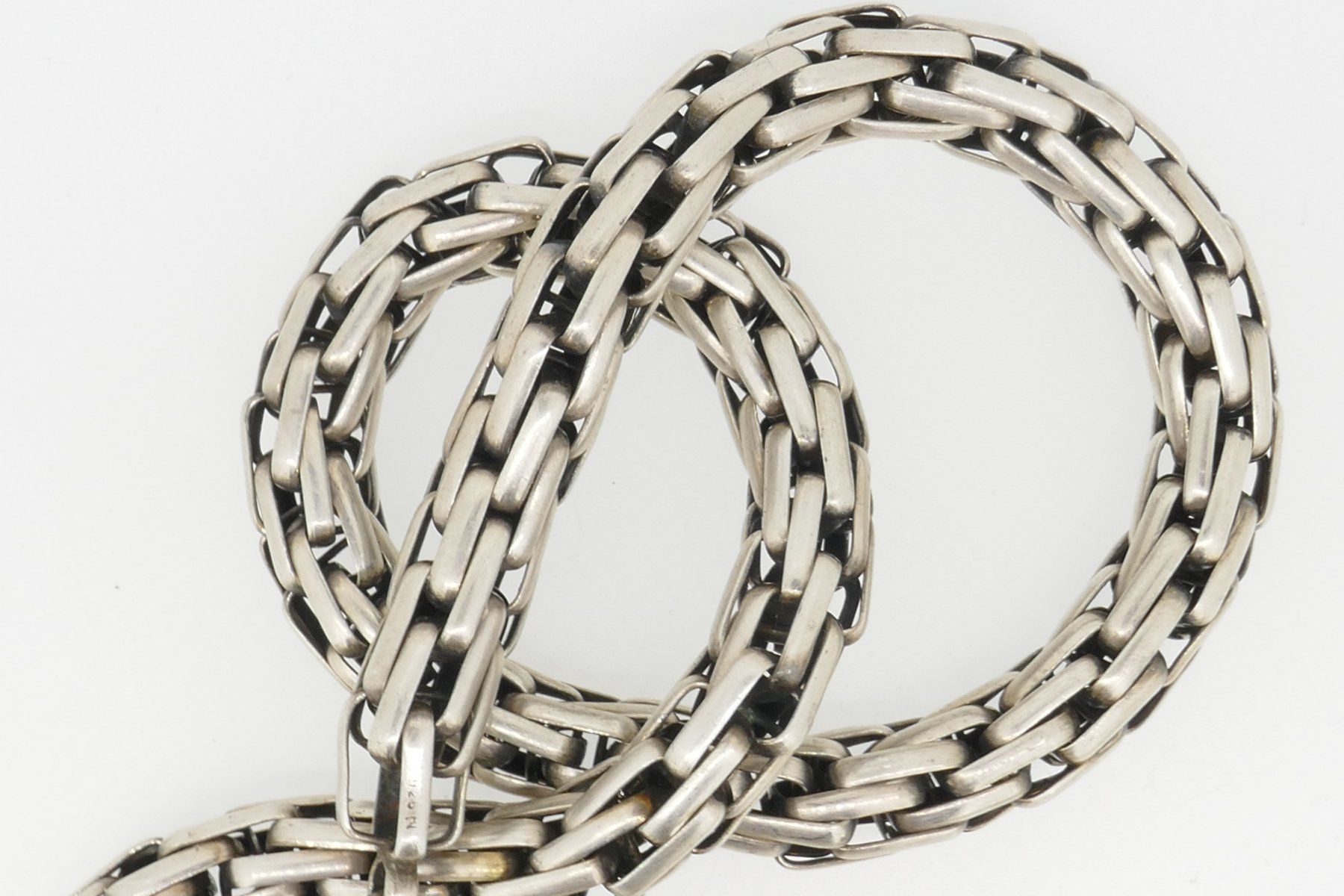 Catenine: Große Silberkette mit Türkis 108 gr. 65 cm – Usato da Schaffhausen venduto da swisswatches-andmore 4