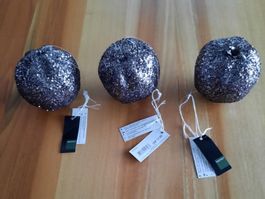 3x Depot Glitzer Dekokugeln