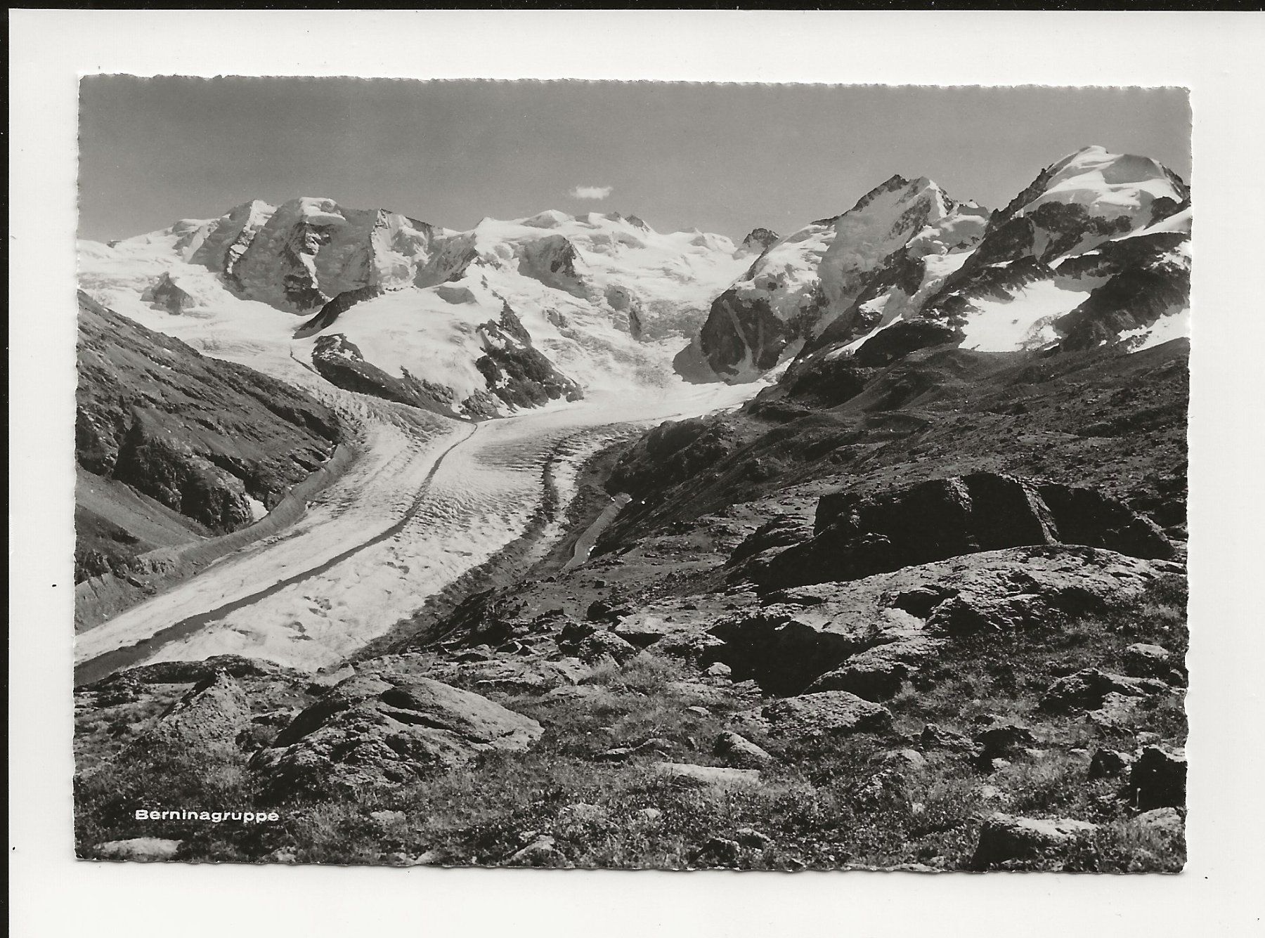 Cartoline postali: AK 1957 Berninagruppe mit Gletscher – Usato da Greifensee venduto da 315WDO