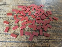 lego 3069 lot de 60 pièces Dark Red Tile 1 x 2