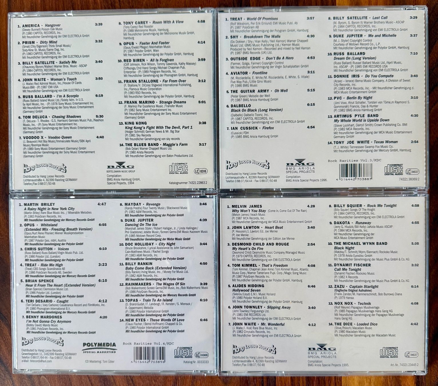 CDs: 4 CD's Rock-Rarities Volume 1-4 – Neu (gemäss Beschreibung) aus Dachsen von Vulcain3 1