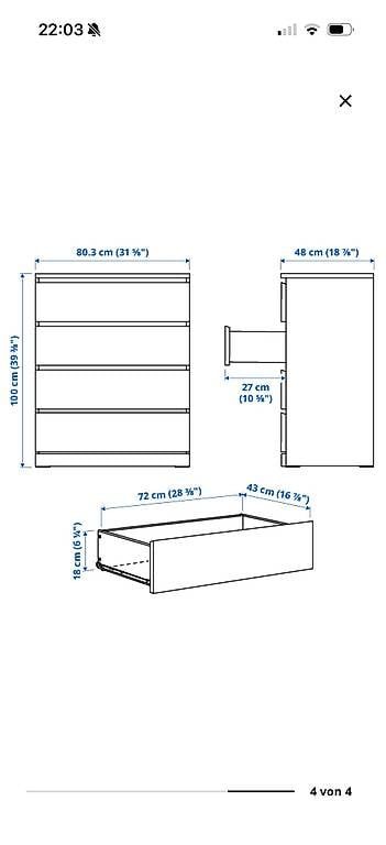 Ikea Cassettiere: Neuwertige Kommoden – Usato da Kollbrunn venduto da datu80 3