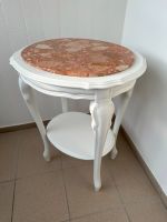 Beistelltisch weiss Marmorplatte Jugendstil -Zustand sehrgut