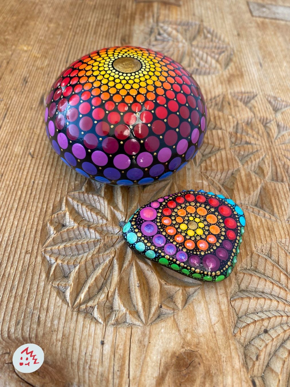 Tutte le decorazioni: Mandala Stein, Glücksbringer, Deko,Geschenk, Briefbeschwerer – Nuovo e nell'imballaggio originale da Fanas venduto da Omibia 4