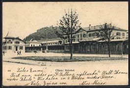 AK Olten, Partie am Bahnhof, 1907