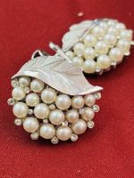 Eleganti orecchini Trifari vintage con perle,clip,anni 60 59