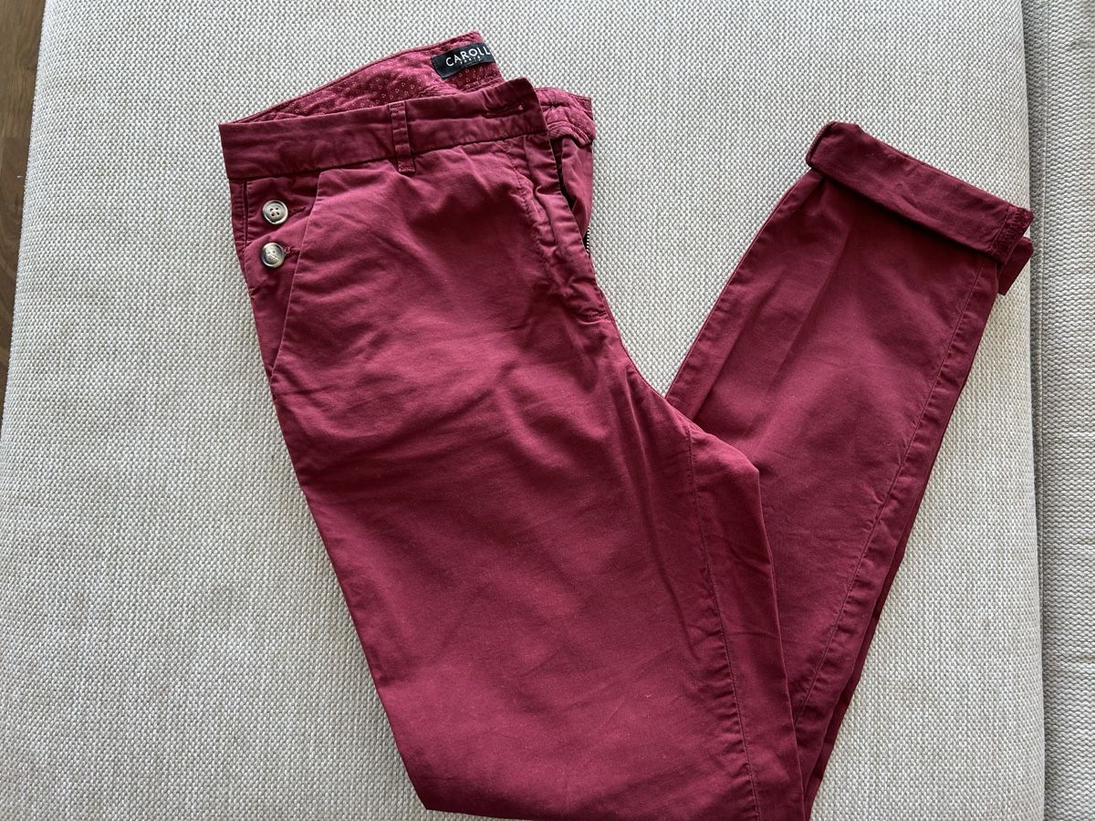 Caroll Hosen: CAROLL chino pants bordeaux size 36 – Neu (gemäss Beschreibung) aus Epalinges von kat_lyp6
