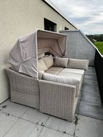 Garten Lounge Set mit Sonnenverdeck & Polstern