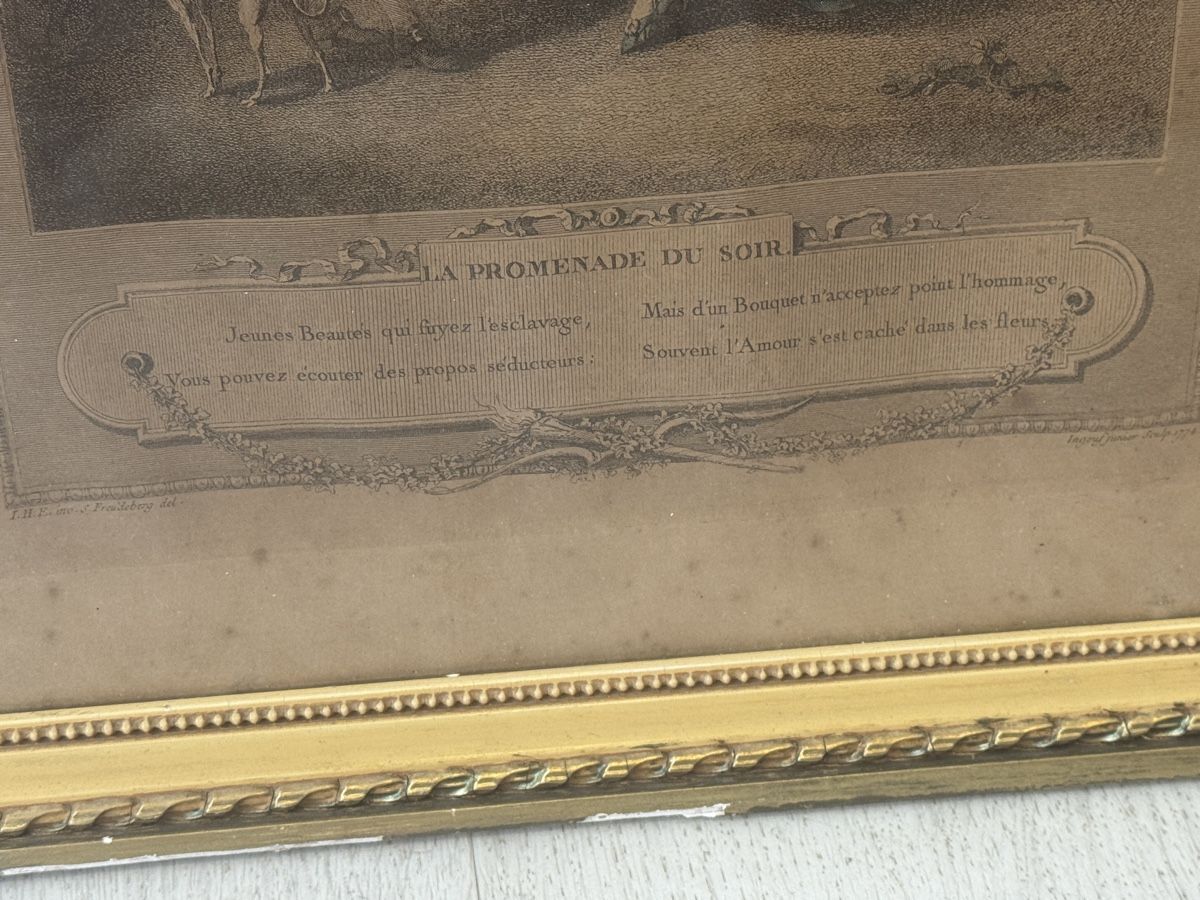 Stiche: Paire de gravures XVIIIe Fredebeurg – Gebraucht aus Erde von CBarts 2