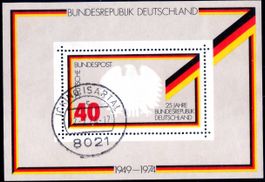 25 JAHRE BUNDESREPUBLIK DEUTSCHLAND 1974 GESTEMPELT - JJ281