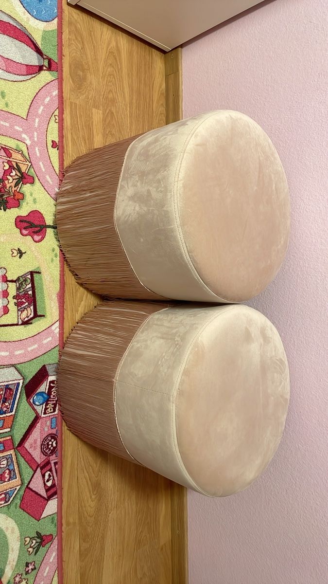 Micasa Sgabelli: Schicker Hocker mit Fransen, Rosé, Velours – Usato da Volketswil venduto da eris2015
