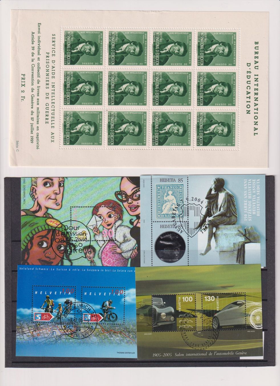 Alle Briefmarken: Zwei Scans Blocks und Kleinbogen !! – Gebraucht aus Bibern SH von Heinibuehrer 1