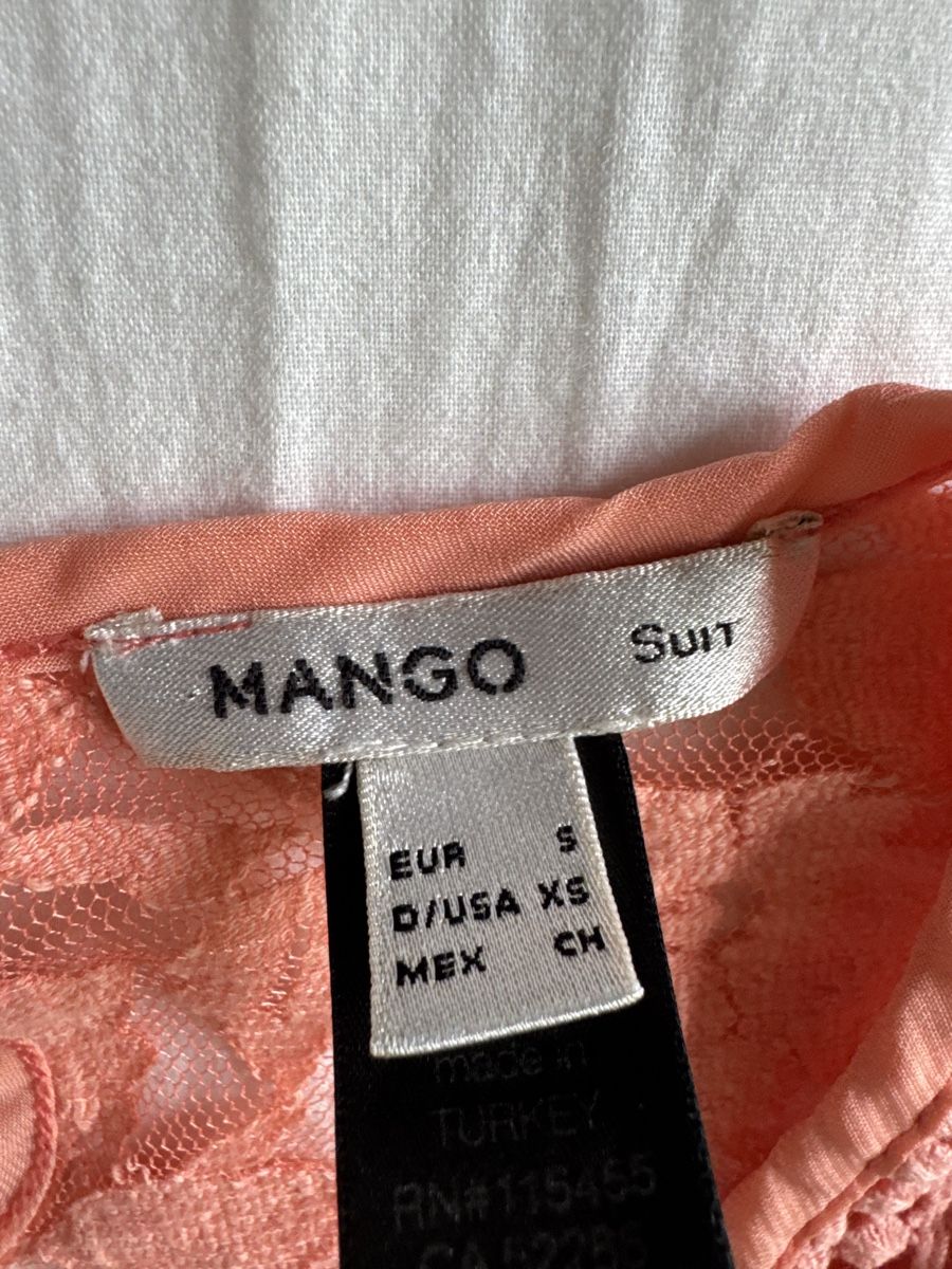 Mango Camicette: Mango Lace Top Size S Summer Boho Chic Crochet Trim Tunic – Usato da Zürich venduto da olalinda 3