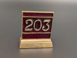 Vintage Tischnummer 203