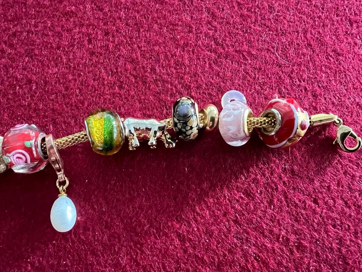 Bracciali & Braccialetti: Armband in Farbe Gold mit 14 Charms – Usato da Pfäffikon ZH venduto da Ruth8 1