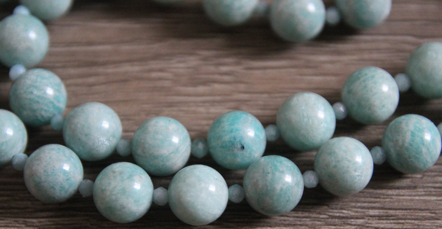 Catenine: NEU: Amazonit Schmuck Kette Collier Edelstahl Verschluss – Nuovo (secondo la descrizione) da Matten b. Interl venduto da EdelsteineInterlaken 1