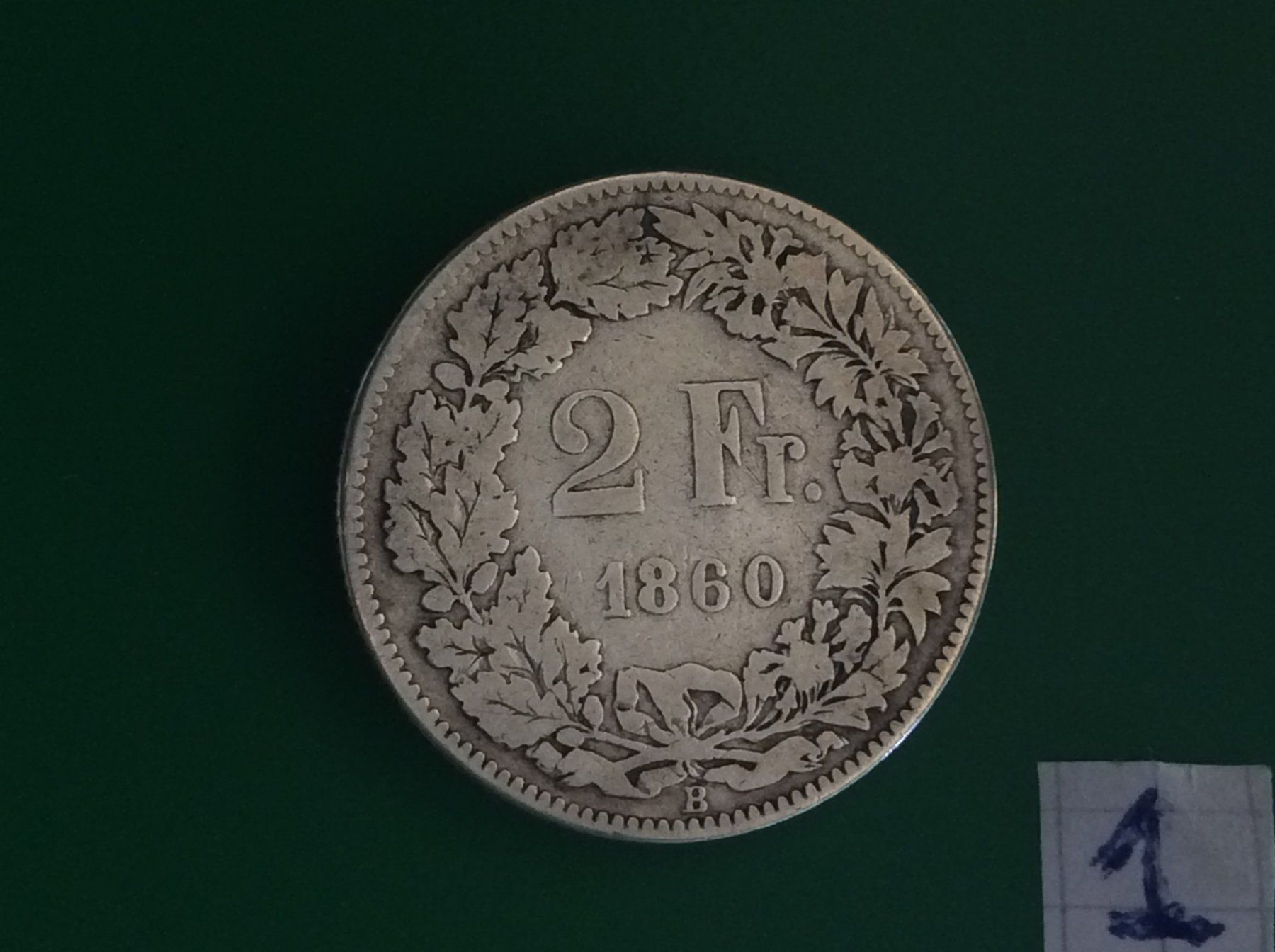 Tutti le monete: 2 francs  1860  Rare – Usato da Genève venduto da pie_fh2d
