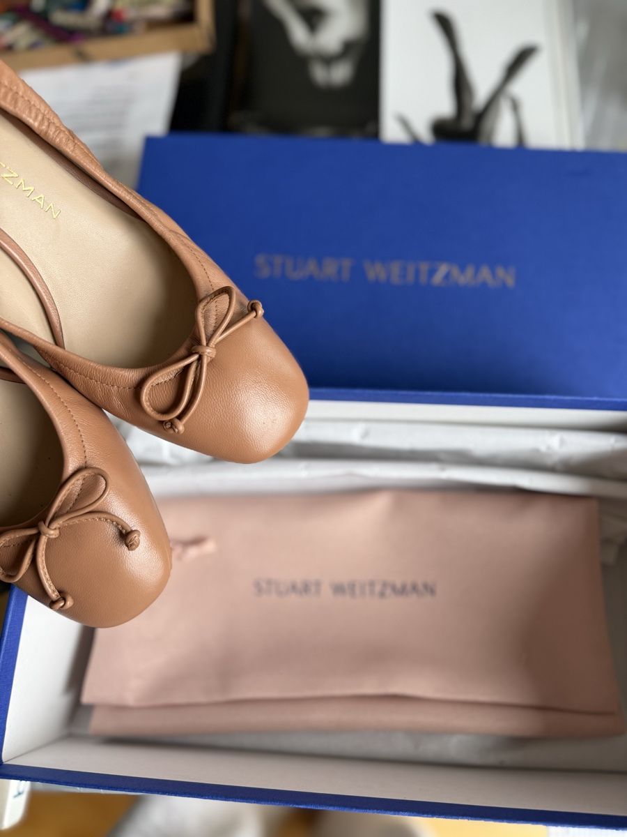 Stuart Weitzman Scarpe da donna: Stuart Weitzman Brown Leather Ballet Pumps Size 37 EU – Usato da Zürich venduto da gracieteS 1
