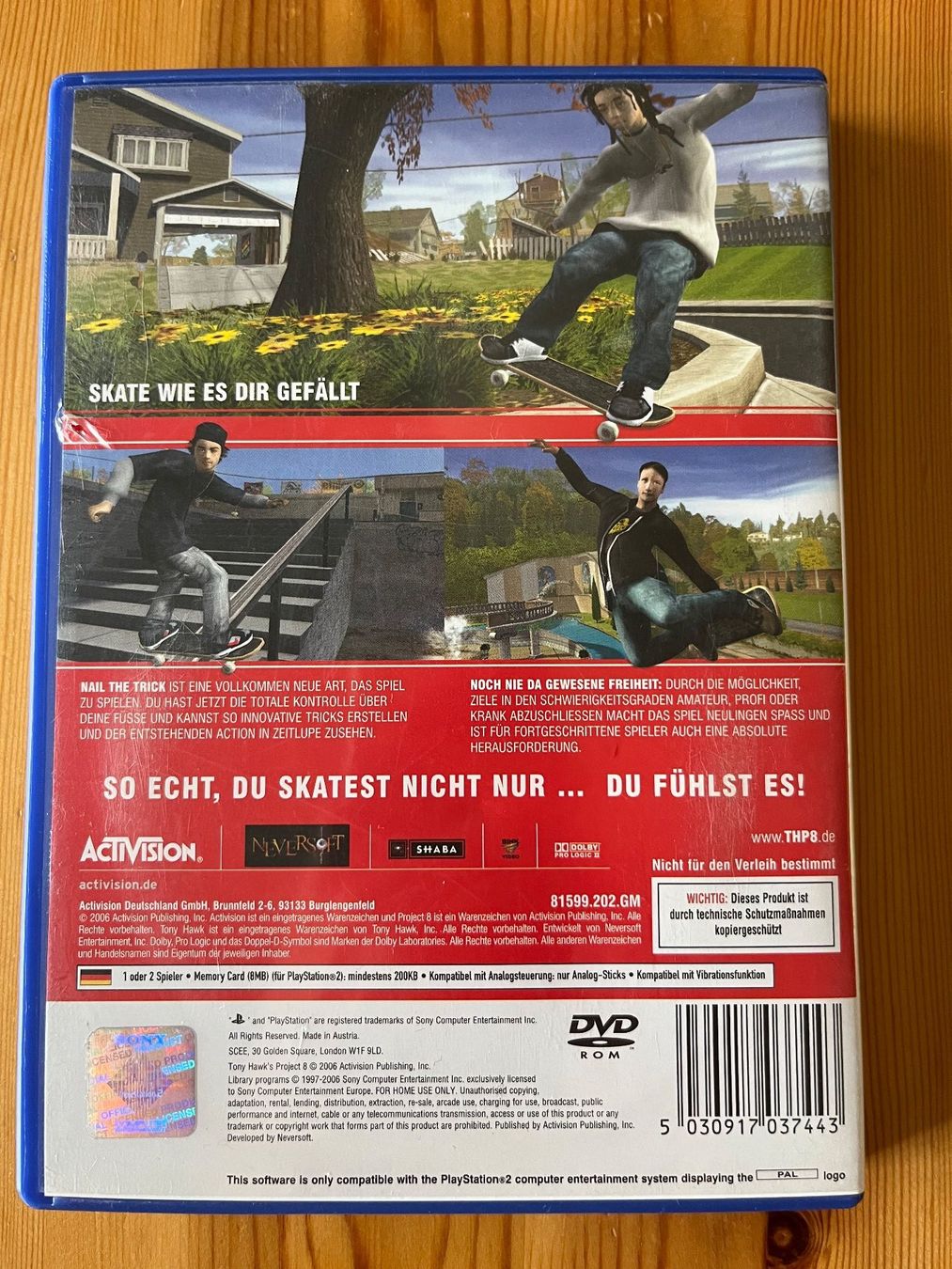 Sony Spiele: Tony Hawk's Project 8 PS2 – Gebraucht aus Zürich von Gurkis 1