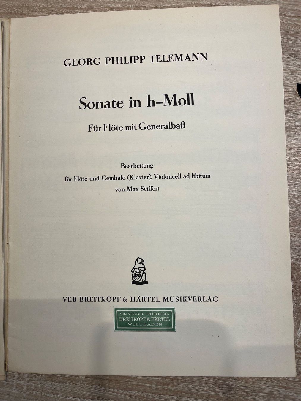 Libri: Notenheft G. PH. Telemann – Usato da Muttenz venduto da Bhuebi 4