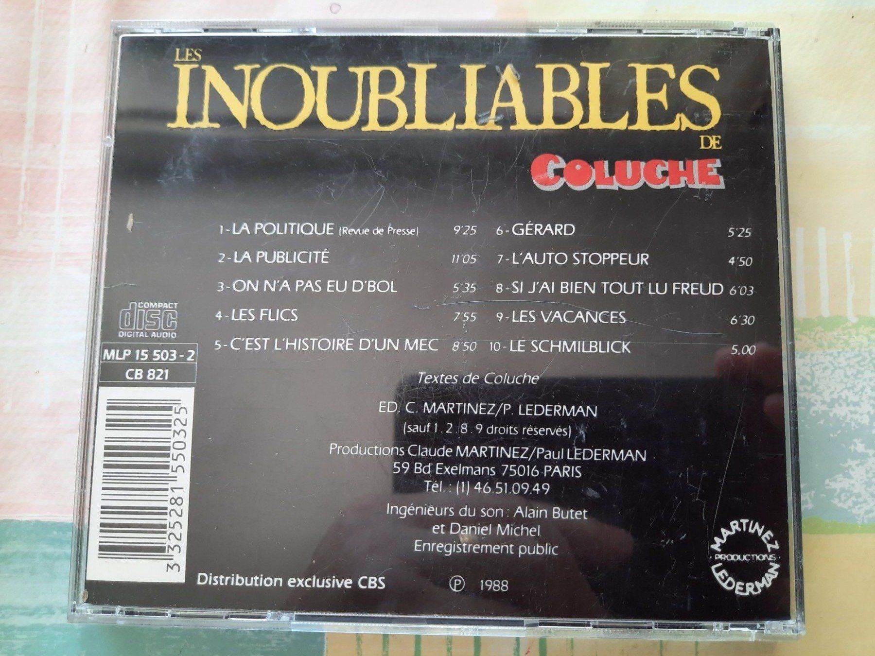 CD: Cd Les Inoubliables Coluche – Usato da Pully venduto da bro_n52j 1